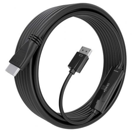 Cabo Conversor Aisens A125-0896/ DisplayPort Macho - HDMI 4K Macho/ 5m/ Preto - Imagem 2