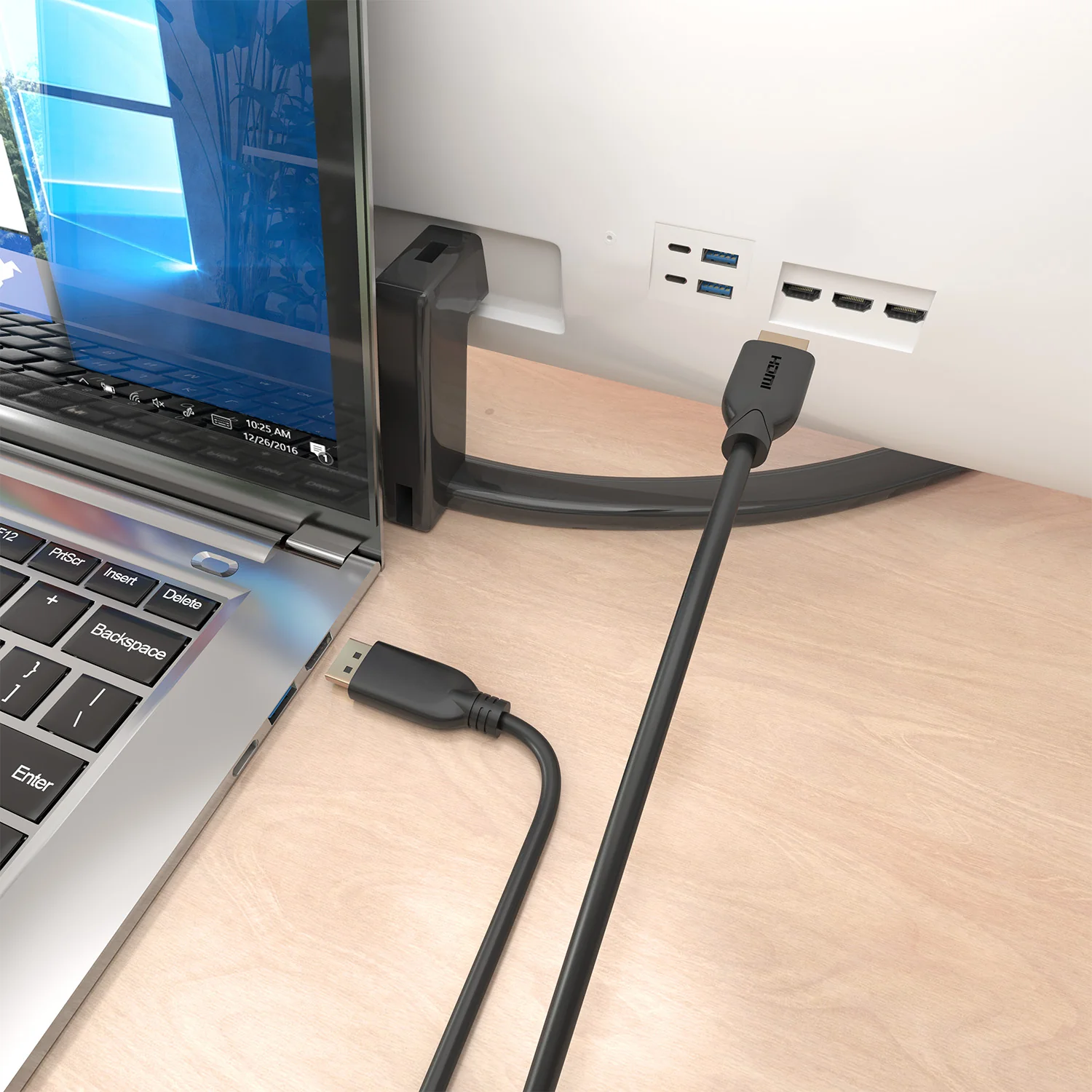 Cabo Conversor AISENS A125-0920 DisplayPort para HDMI 4K 60Hz 5m Preto - Imagem 5