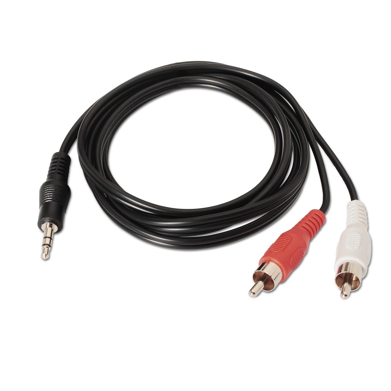 Cabo Estéreo Aisens A128-0148/ Jack 3.5 Macho - 2x RCA Macho/ Até 0.1W/ 3m/ Preto - Imagem 2