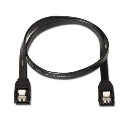 Cabo SATA III Aisens A130-0157/ SATA Fêmea - SATA Fêmea/ Até 0.1W/ 768Mbps/ 50cm/ Preto