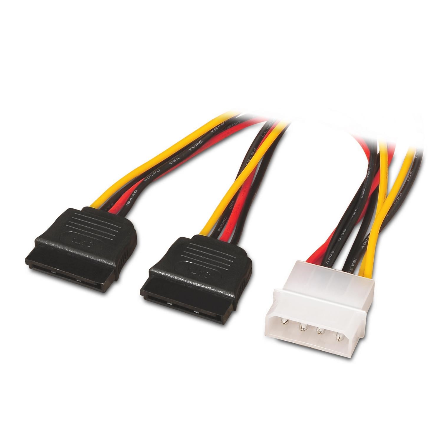 Cabo Duplicador de Alimentação Aisens A131-0161/ Molex 4 PIN Macho - 2x SATA Fêmea/ Até 54W/ 20cm - Imagem 2