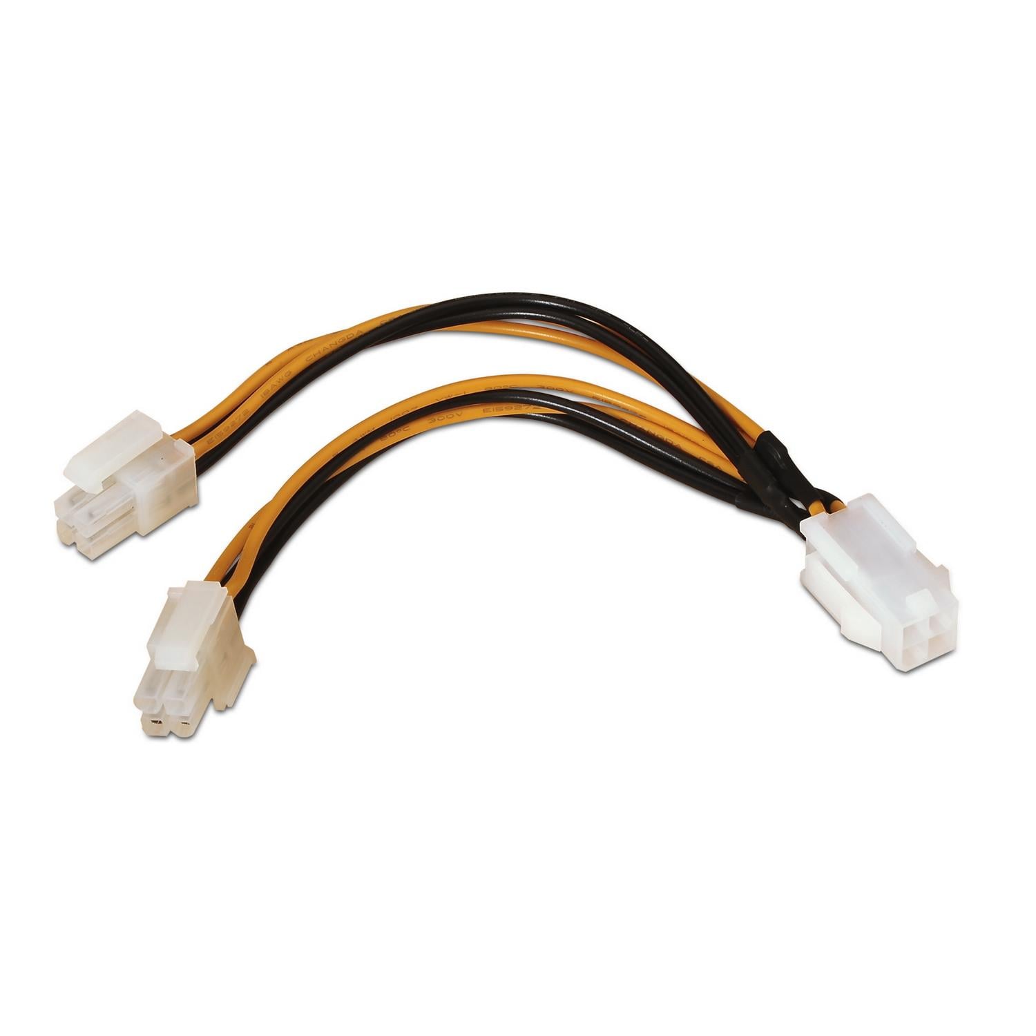 Cabo de Alimentação para Microprocessador Aisens A131-0166/ Molex 4+4 PIN Macho - Molex 4 PIN Fêmea/ Até 54W/ 15cm