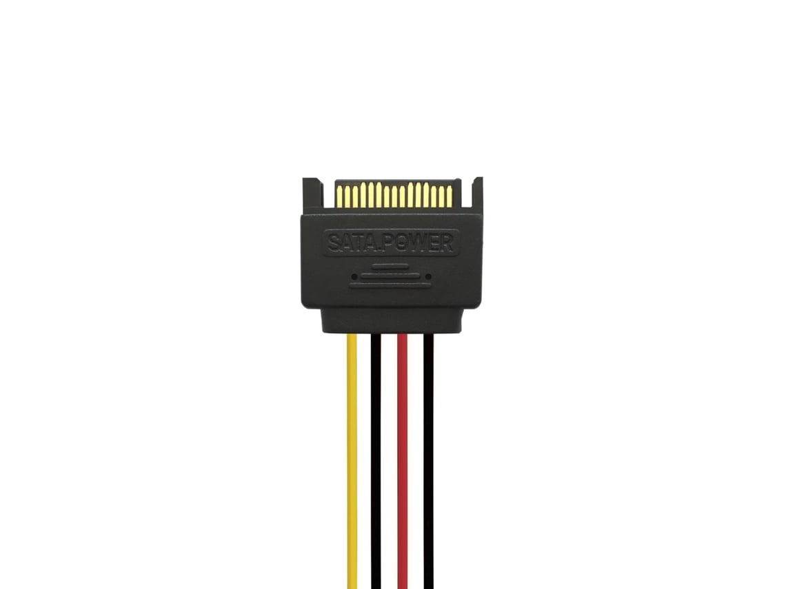 Cabo de Alimentação Aisens A131-0353/ SATA Macho - 2x SATA Fêmea/ Até 54W/ 20cm/ Preto