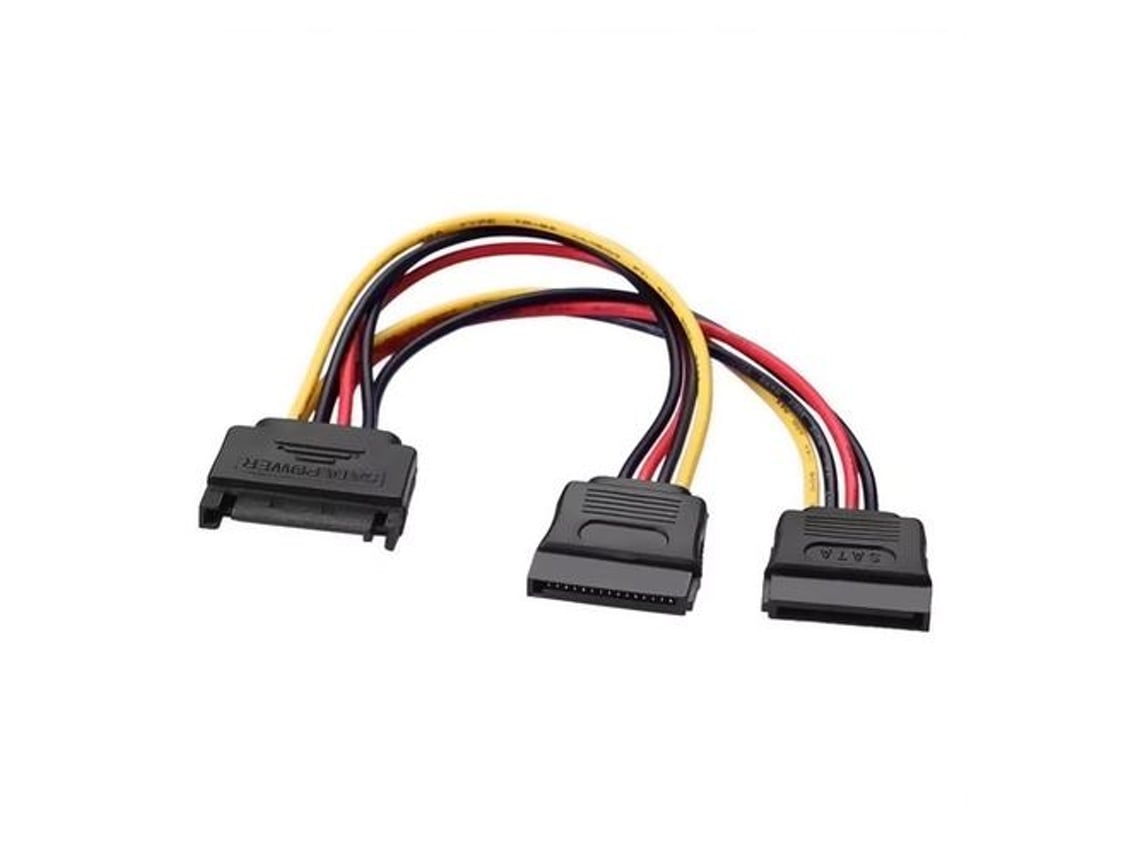 Cabo de Alimentação Aisens A131-0353/ SATA Macho - 2x SATA Fêmea/ Até 54W/ 20cm/ Preto - Imagem 2