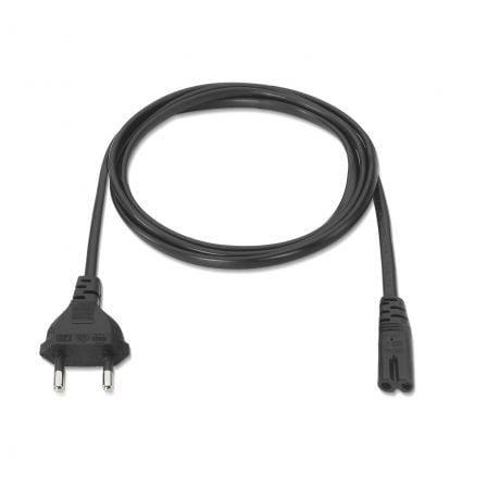 Cabo Alimentação Forma 8 Aisens A132-0173/ CEE7/16 Macho - C7 Fêmea/ Até 1500W/ 1.5m/ Preto - Imagem 2