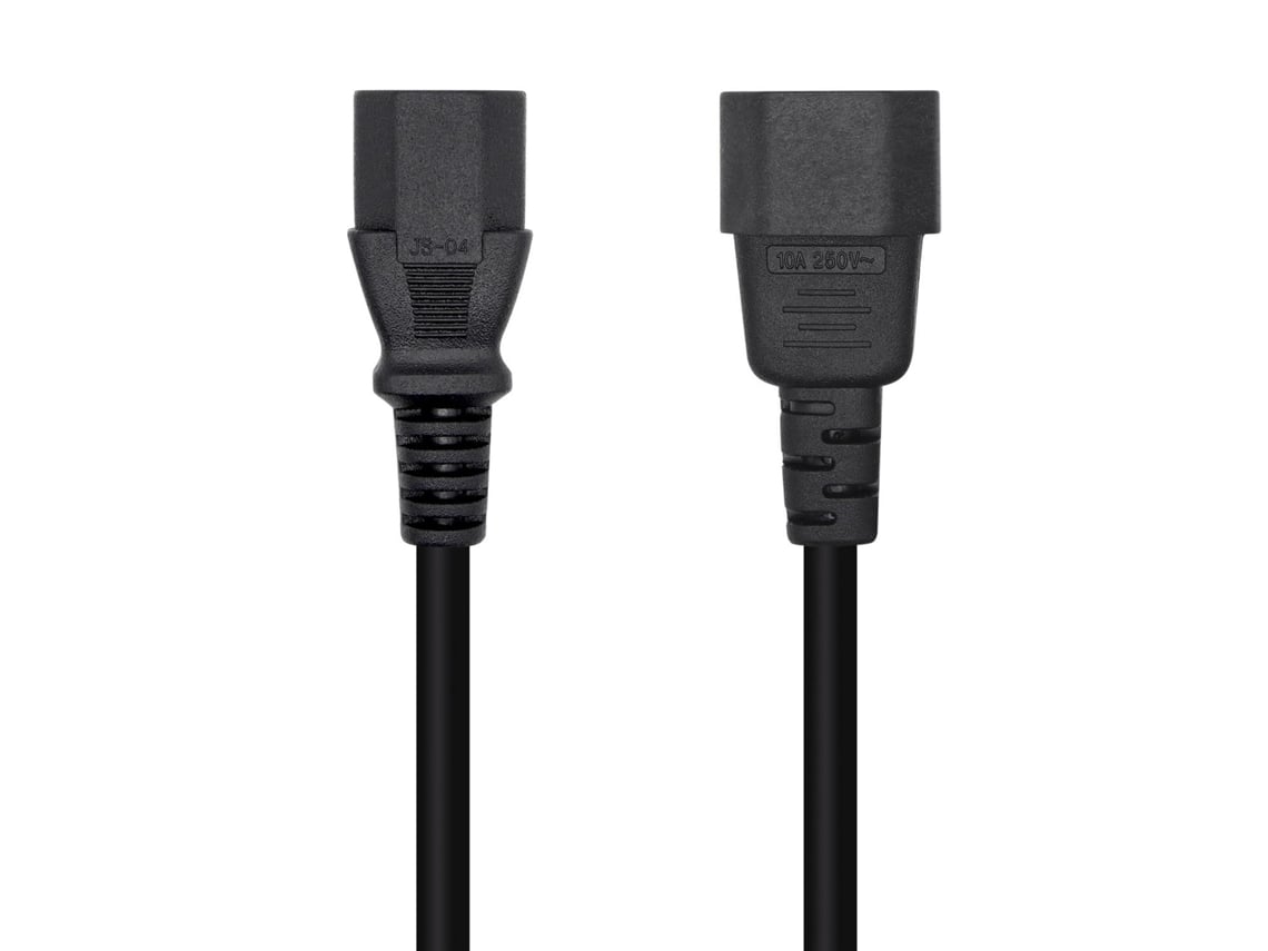 Cabo de Alimentação Aisens A132-0466/ C13 Fêmea - C14 Macho/ Até 1500W/ 3m/ Preto - Imagem 2