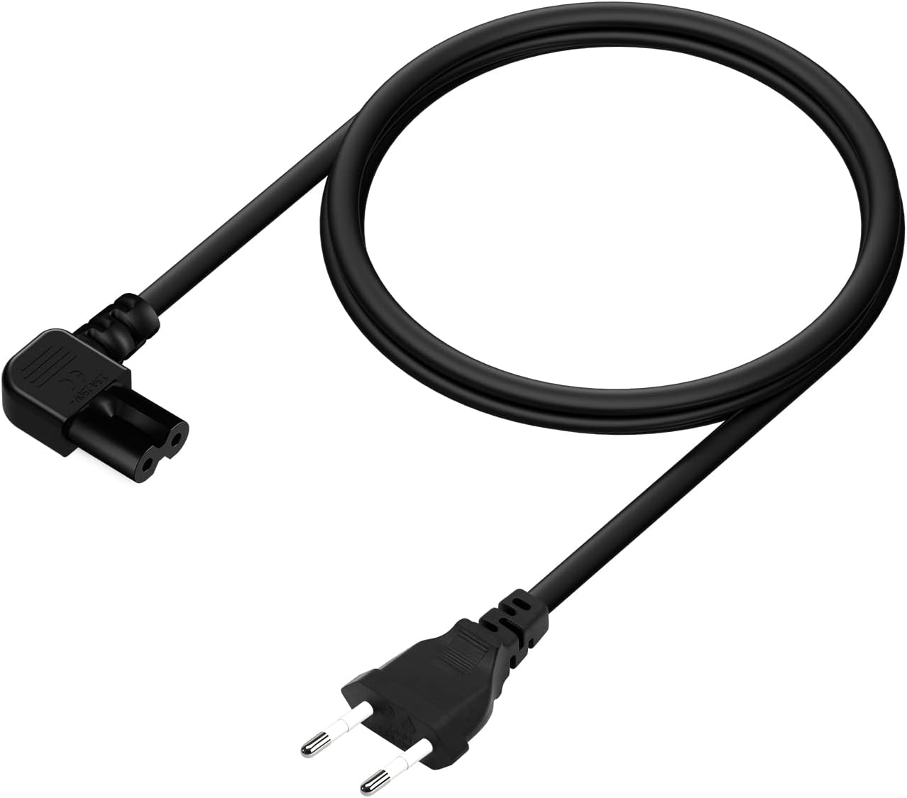 Cabo de Alimentação Forma 8 Aisens A132-0599/ CEE7/16 Macho - C7 Fêmea/ Até 1500W/ 3m/ Preto - Imagem 2