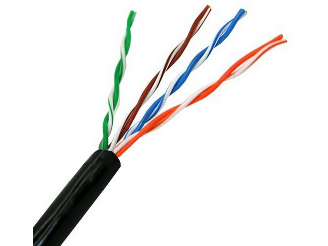 Bobina de Cabo RJ45 para Exteriores UTP Aisens A133-0212 Cat.5e/ 100m/ Impermeável/ Preto