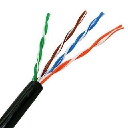 Bobina de Cabo RJ45 para Exteriores UTP Aisens A133-0213 Cat.5e/ 305m/ Impermeável/ Preto