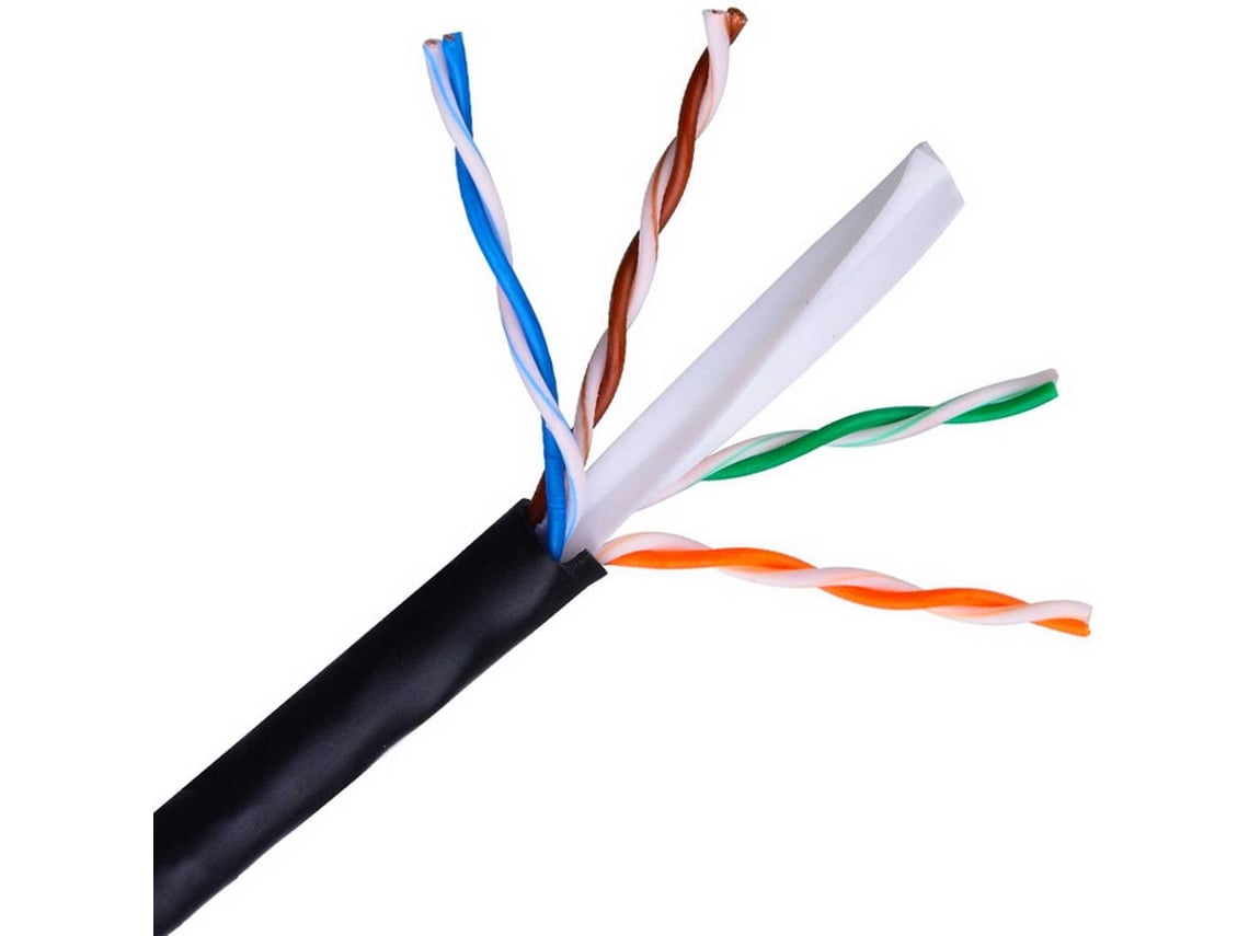 Bobina de Cabo RJ45 para Exteriores UTP Aisens A135-0264 Cat.6/ 305m/ Impermeável/ Preto
