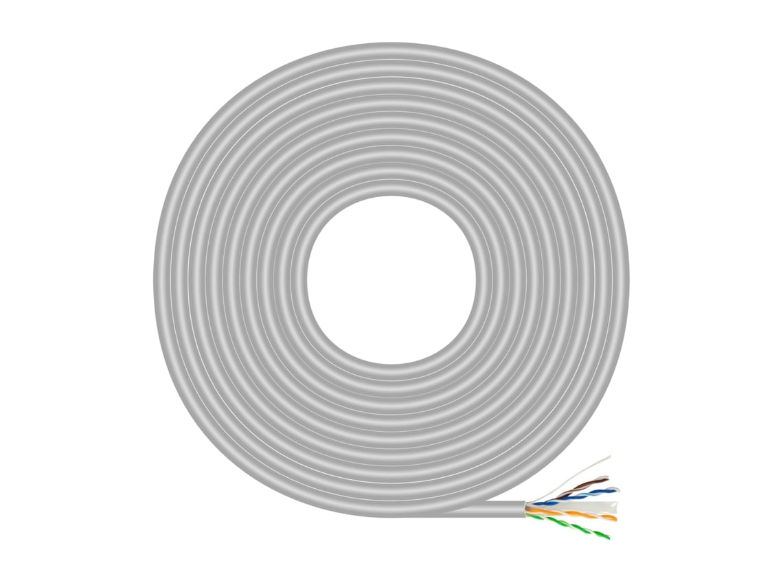 Bobina de Cabo RJ45 UTP AWG23 CCA (Liga) Aisens A135-0660 Cat.6/ 100m/ Cinzento