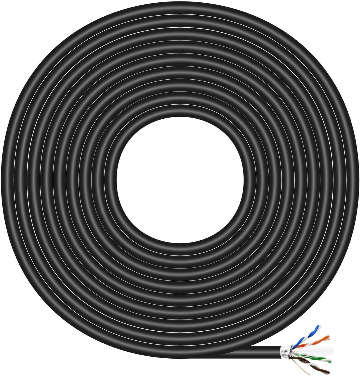 Bobina de Cabo RJ45 para Exteriores FTP AWG24 Aisens A135-0673 Cat.6/ 100m/ Impermeável/ Preto