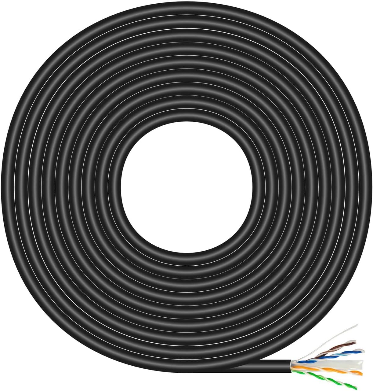 Bobina de Cabo RJ45 para Exteriores UTP AWG23 Aisens A135-0675 Cat.6/ 100m/ Impermeável/ Preto