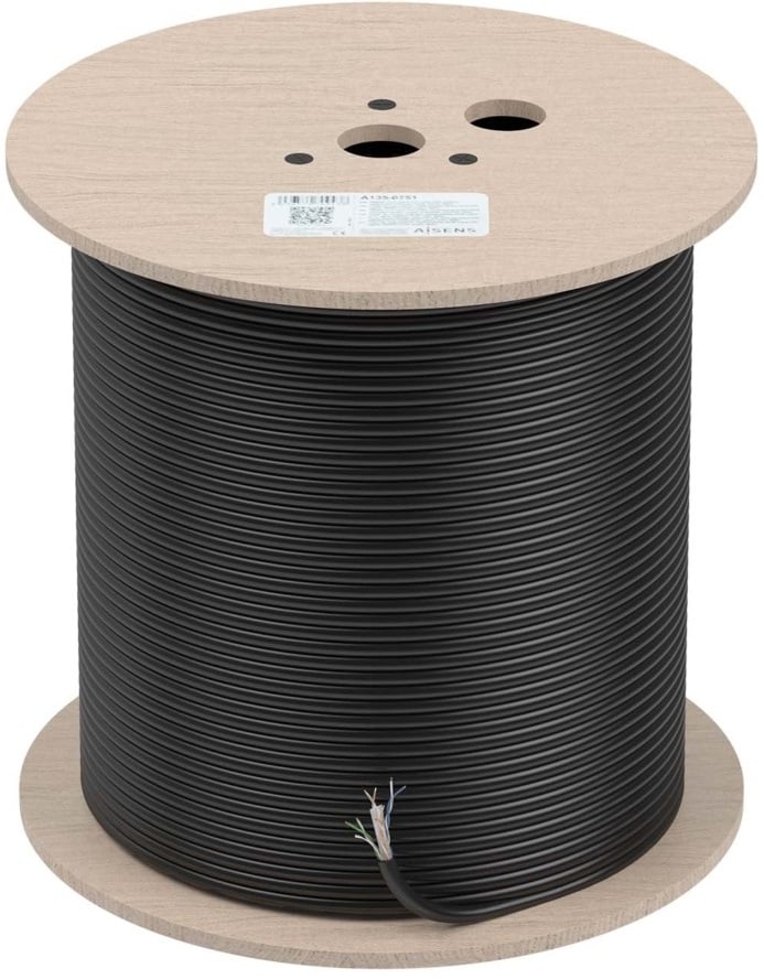 Bobina de Cabo RJ45 para Exteriores UTP AWG23 Aisens A135-0751 Cat.6/ 305m/ Impermeável/ Preto - Imagem 3