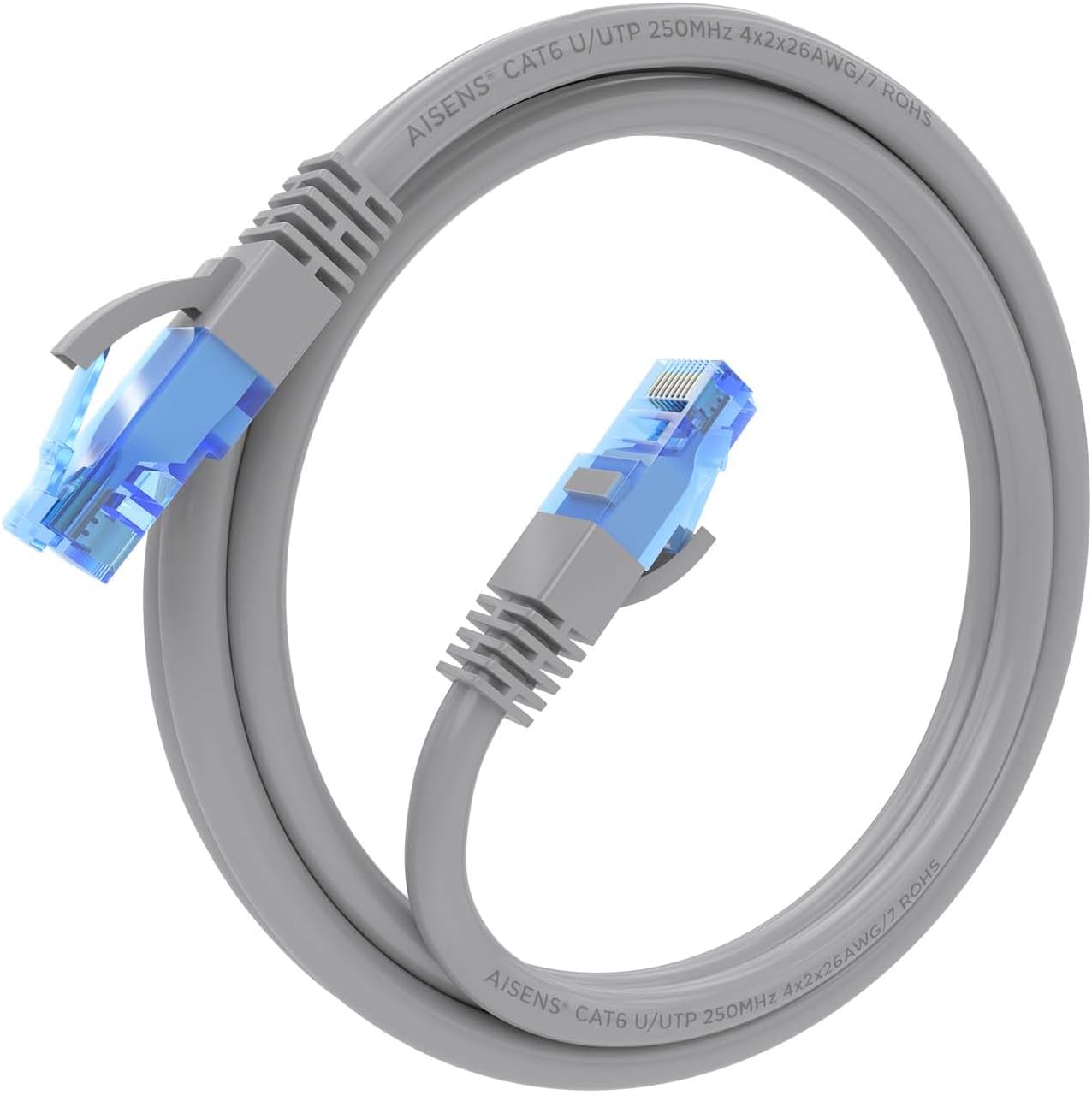 Cabo de Rede RJ45 AWG26 CCA UTP Aisens A135-0776 Cat.6/ 1.5m/ Cinzento - Imagem 2