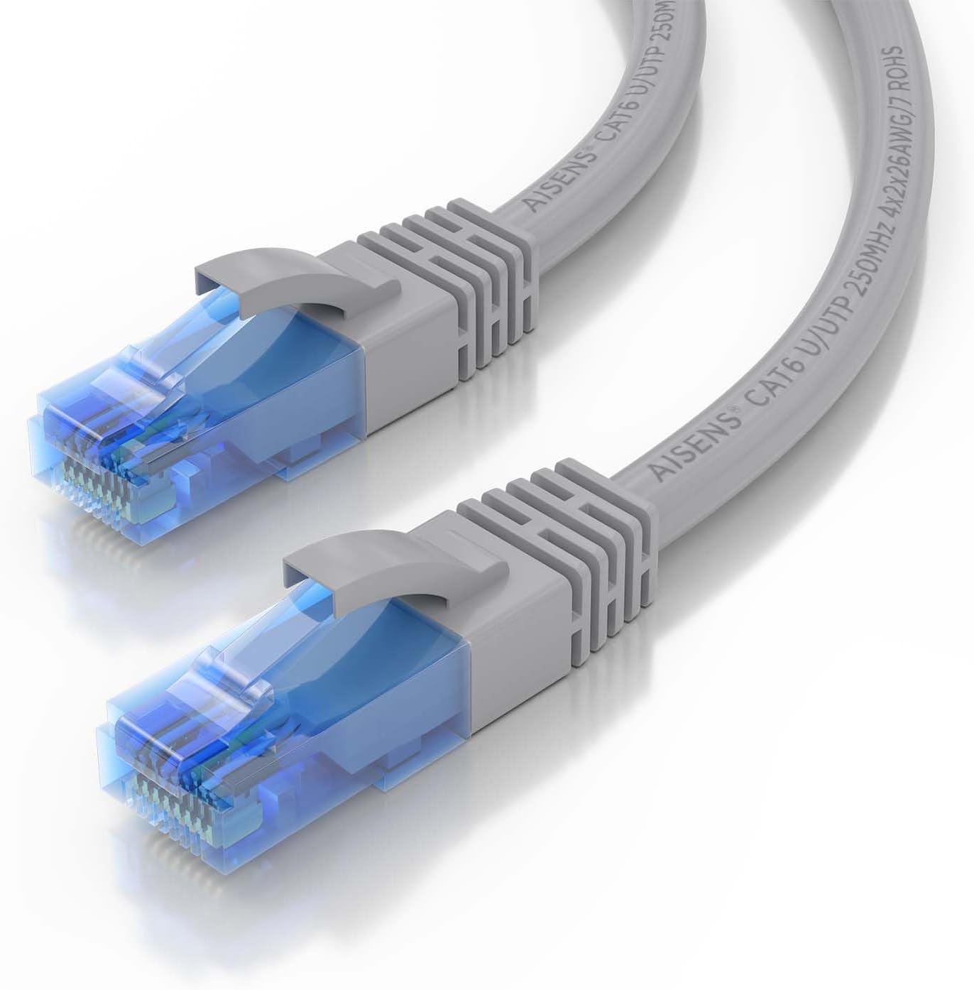 Cabo de Rede RJ45 AWG26 CCA UTP Aisens A135-0777 Cat.6/ 2m/ Cinzento - Imagem 3