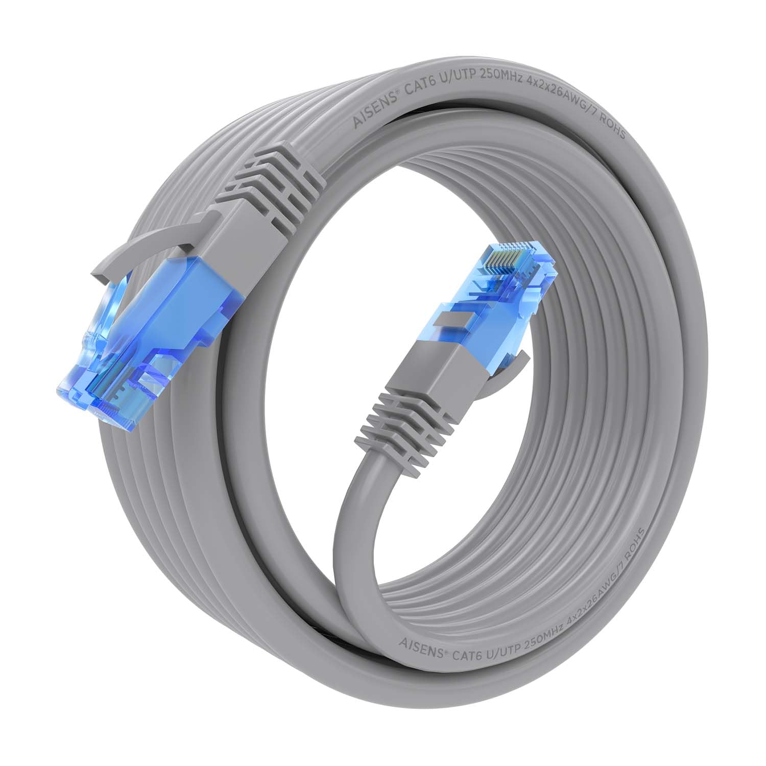 Cabo de Rede RJ45 AWG26 CCA UTP Aisens A135-0779 Cat.6/ 4m/ Cinzento - Imagem 2