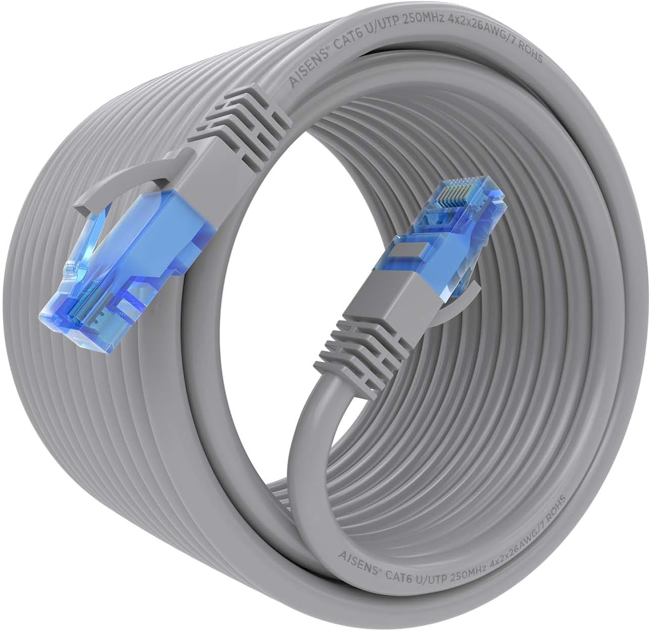 Cabo de Rede RJ45 AWG26 CCA UTP Aisens A135-0781 Cat.6/ 7.5m/ Cinzento - Imagem 2