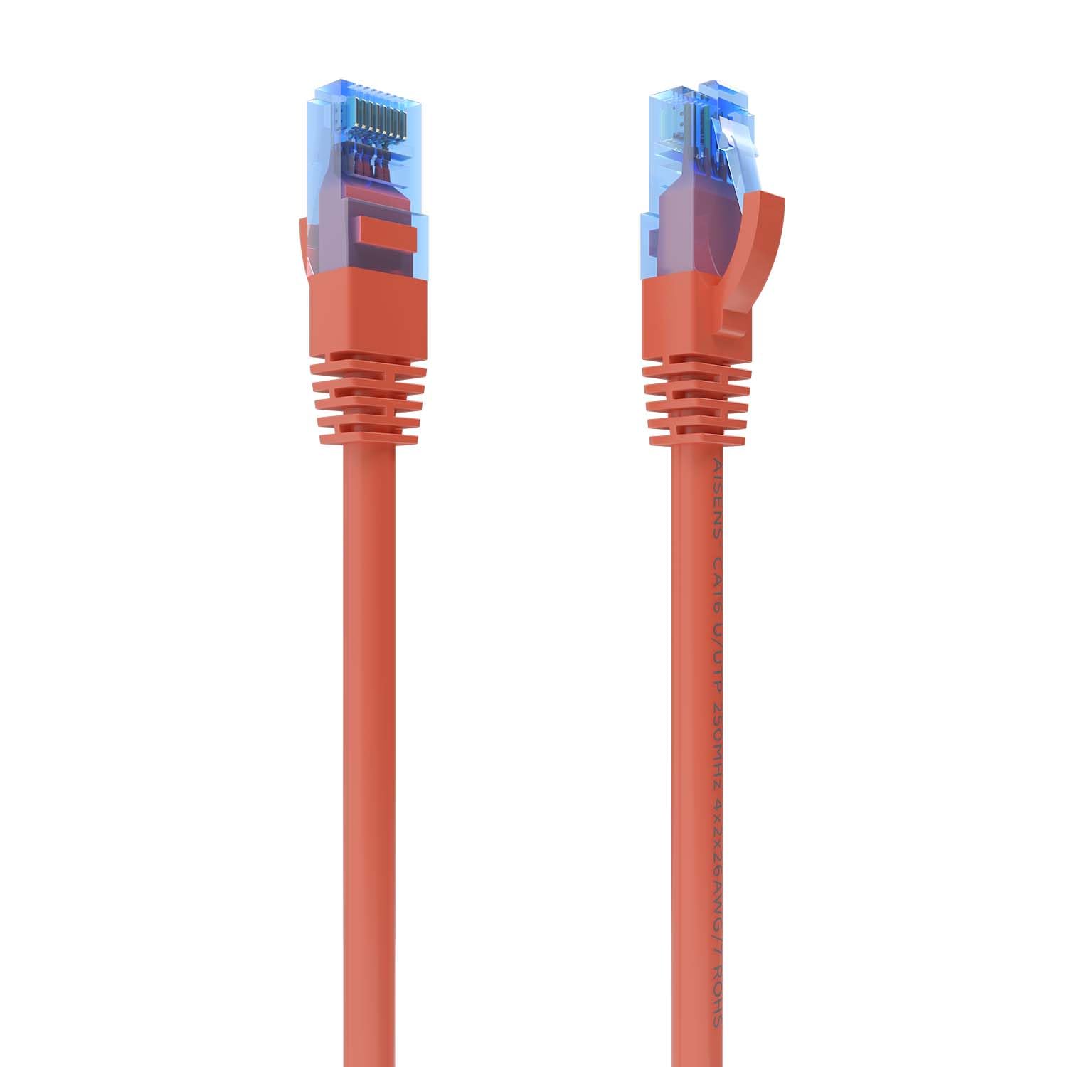 Cabo de Rede RJ45 AWG26 CCA UTP Aisens A135-0788 Cat.6/ 75cm/ Vermelho