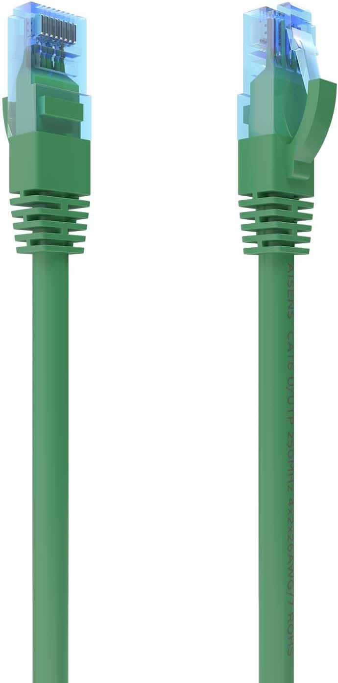 Cabo de Rede RJ45 AWG26 CCA UTP Aisens A135-0814 Cat.6/ 5m/ Verde