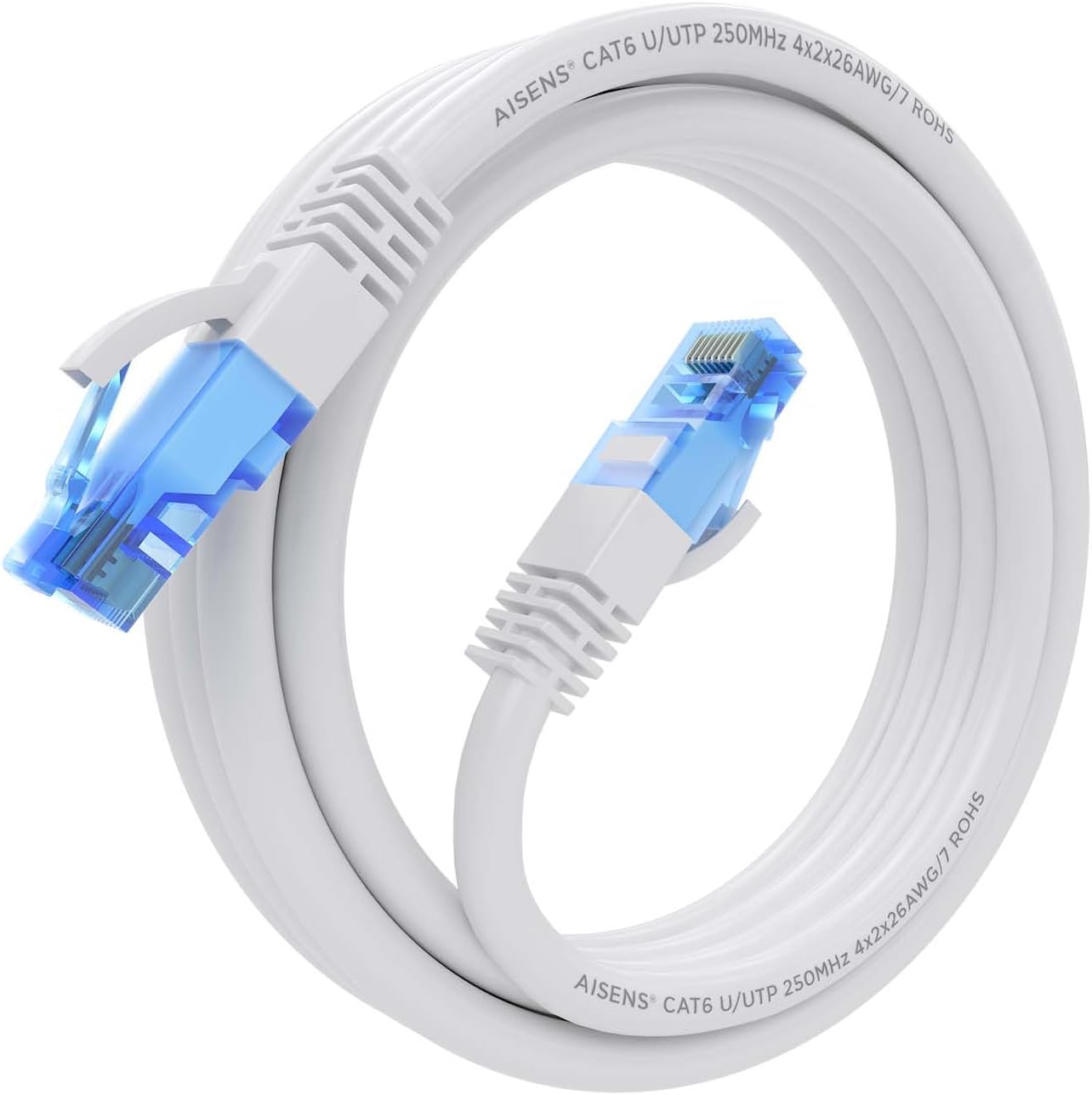 Cabo de Rede RJ45 AWG26 CCA UTP Aisens A135-0822 Cat.6/ 3m/ Branco - Imagem 2