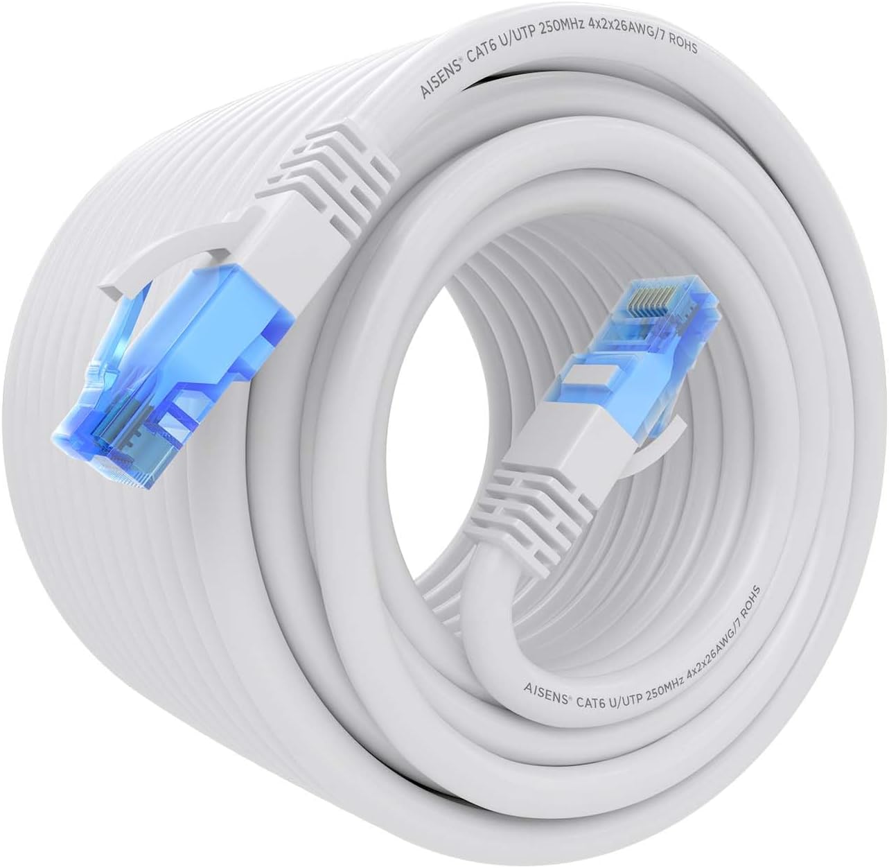 Cabo de Rede RJ45 AWG26 CCA UTP Aisens A135-0827 Cat.6/ 15m/ Branco - Imagem 2