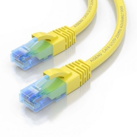 Cabo de Rede RJ45 AWG26 CCA UTP Aisens A135-0829 Cat.6/ 25cm/ Amarelo - Imagem 3