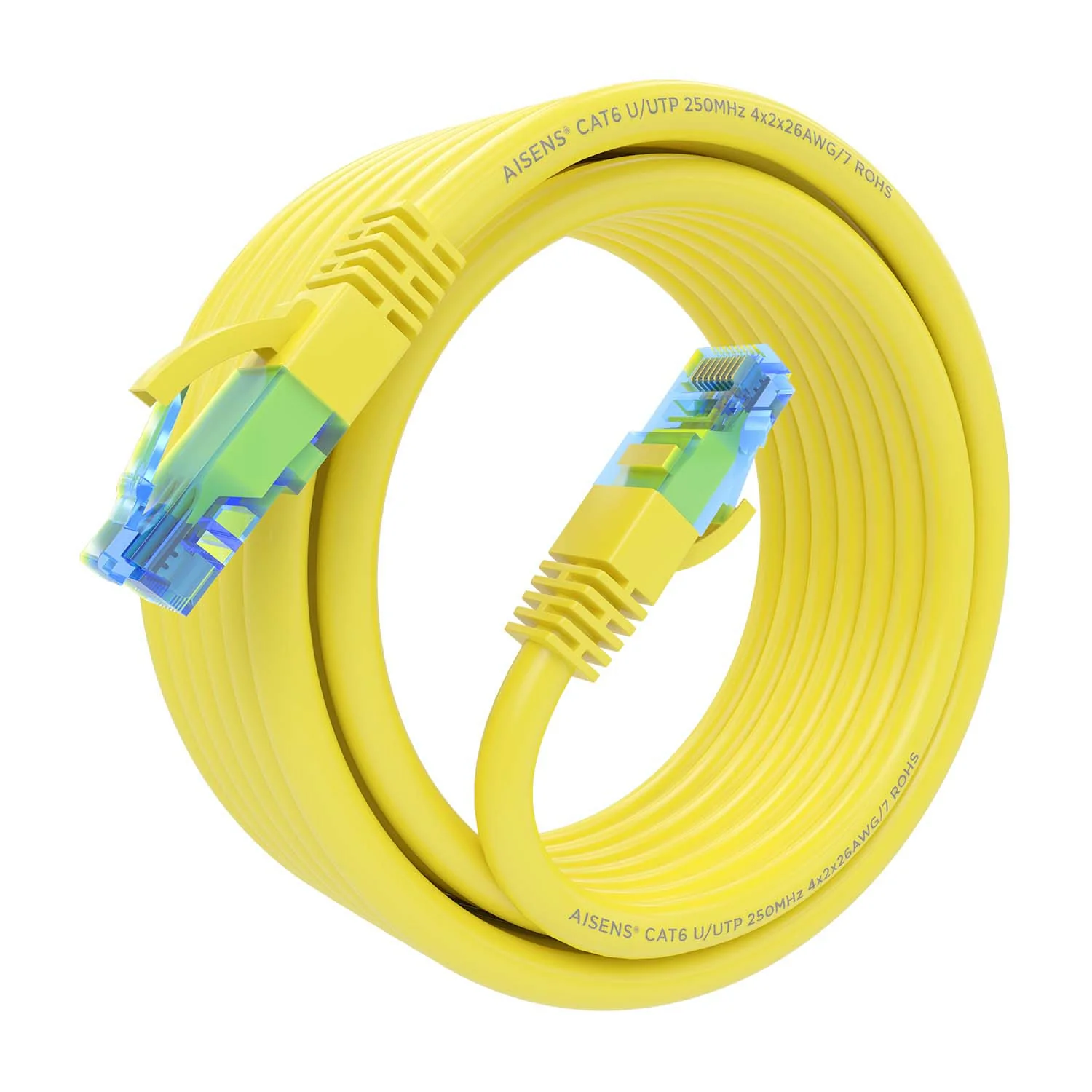 Cabo de Rede Aisens A135-0837 Cat.6 UTP AWG26 CCA 4m Amarelo - Imagem 2