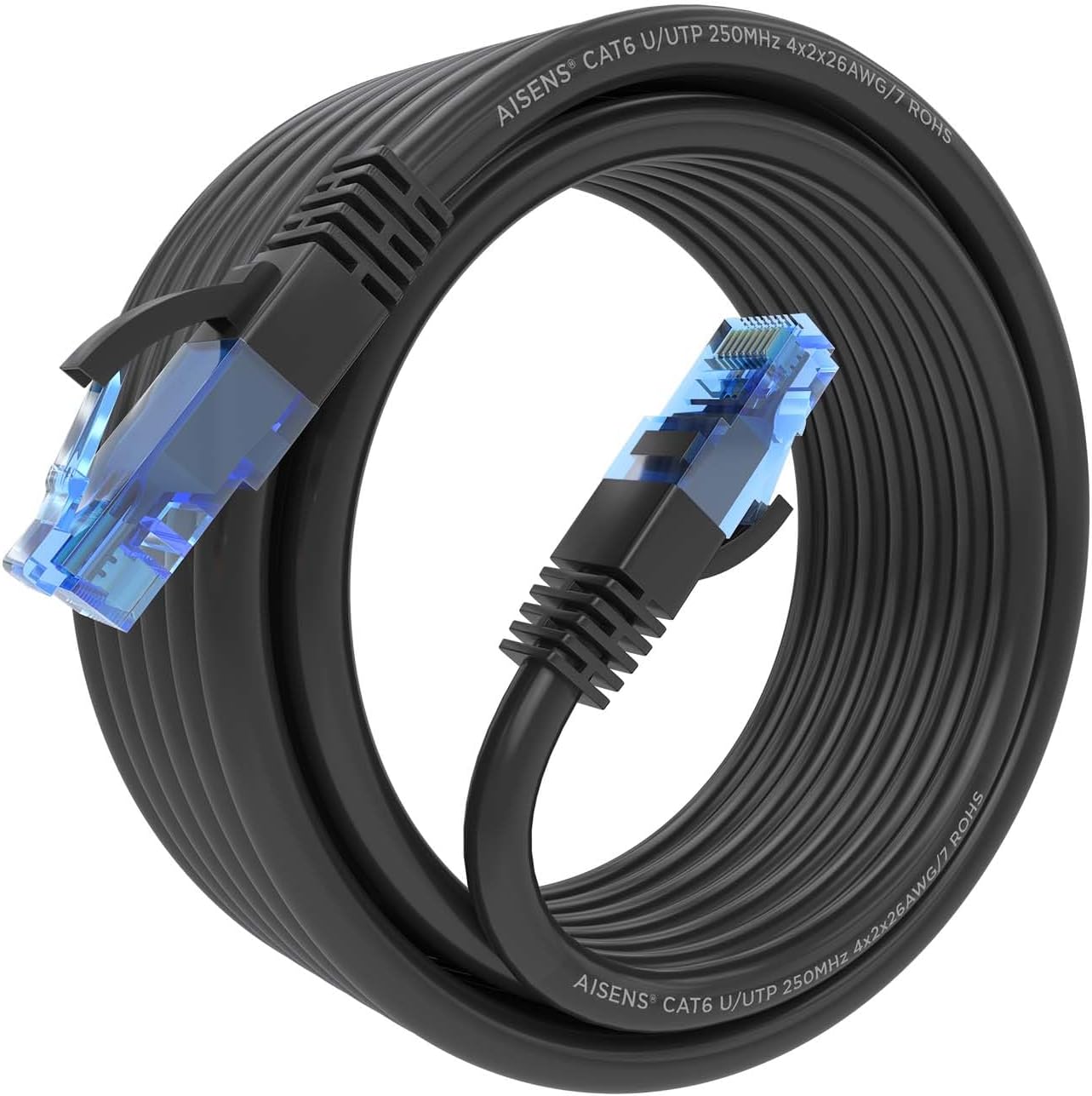 Cabo de Rede RJ45 AWG26 CCA UTP Aisens A135-0847 Cat.6/ 4m/ Preto - Imagem 2