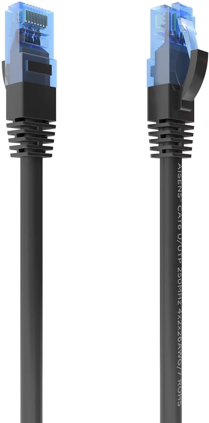 Cabo de Rede RJ45 AWG26 CCA UTP Aisens A135-0847 Cat.6/ 4m/ Preto