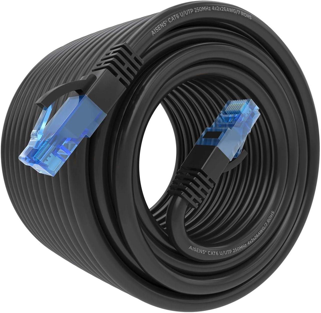 Cabo de Rede RJ45 AWG26 CCA UTP Aisens A135-0852 Cat.6/ 20m/ Preto - Imagem 2