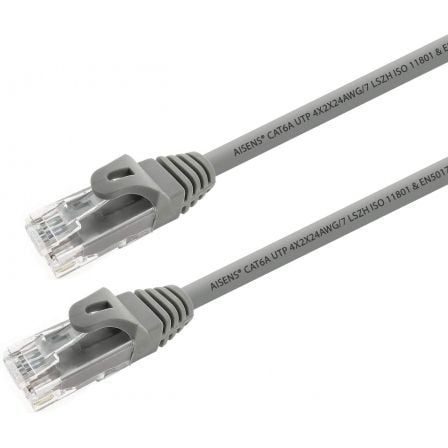 Cabo de Rede Aisens A145-0324 Cat.6A UTP 25cm AWG24 10Gbps 500MHz Cinzento - Imagem 2