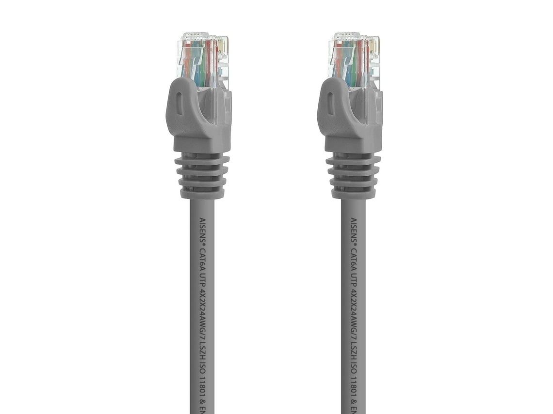 Cabo de Rede RJ45 UTP Aisens A145-0327 Cat.6A/ 2m/ Cinzento