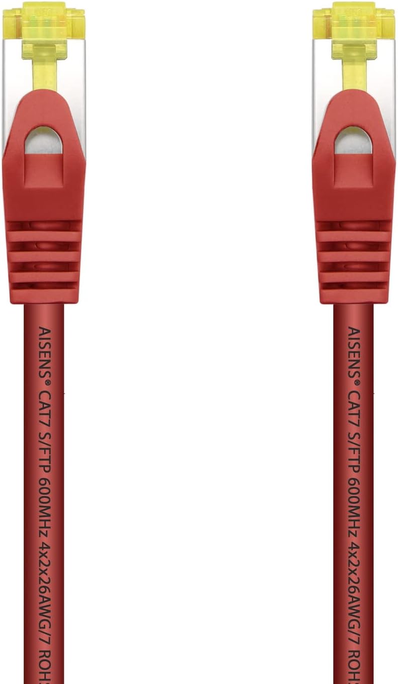 Cabo de Rede RJ45 SFTP Aisens A146-0468 Cat.7/ 25cm/ Vermelho