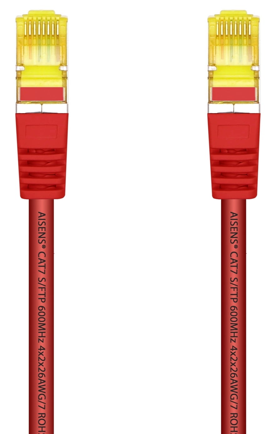 Cabo de Rede RJ45 SFTP Aisens A146-0469 Cat.7/ 50cm/ Vermelho - Imagem 2