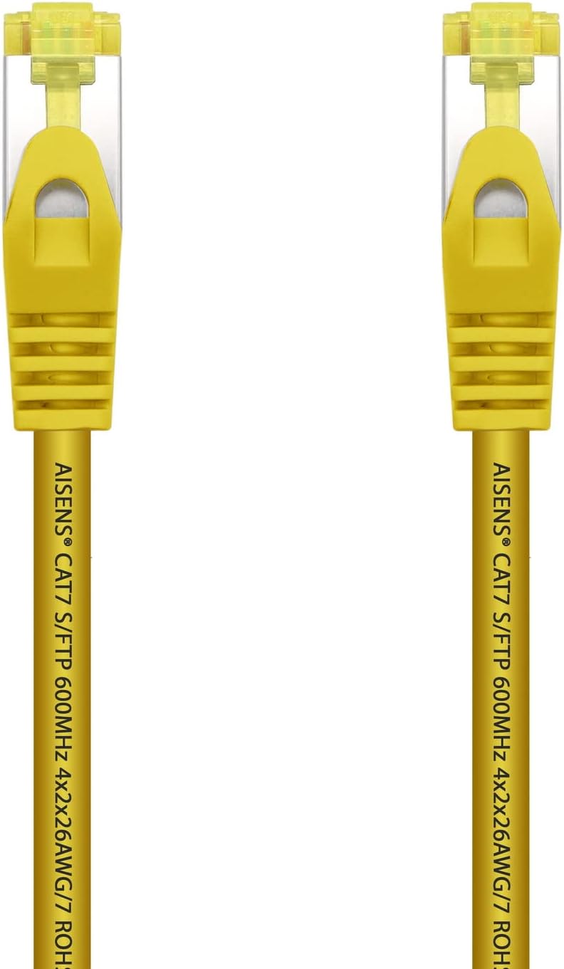Cabo de Rede RJ45 SFTP Aisens A146-0472 Cat.7/ 25cm/ Amarelo