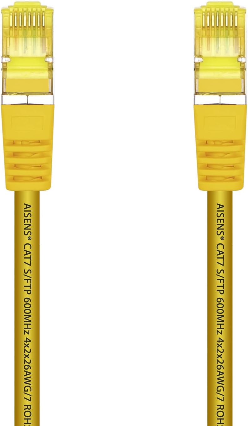 Cabo de Rede RJ45 SFTP Aisens A146-0472 Cat.7/ 25cm/ Amarelo - Imagem 2