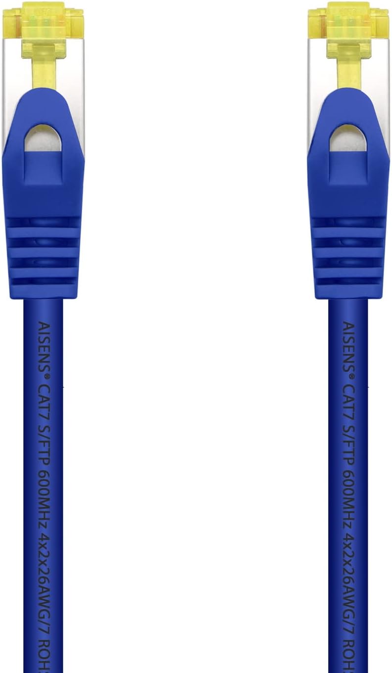 Cabo de Rede RJ45 SFTP Aisens A146-0476 Cat.7/ 25cm/ Azul