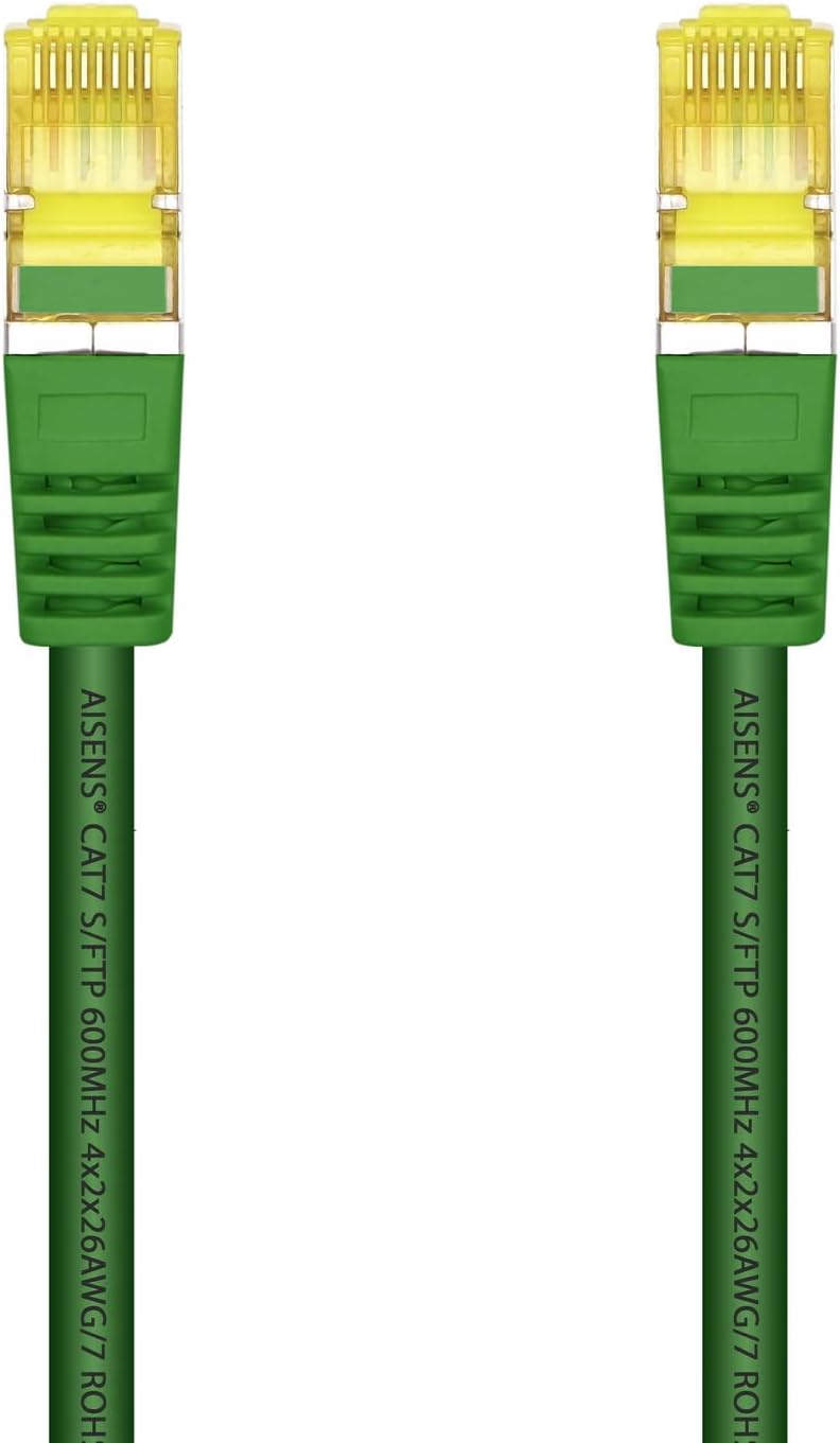 Cabo de Rede RJ45 SFTP Aisens A146-0480 Cat.7/ 25cm/ Verde - Imagem 2