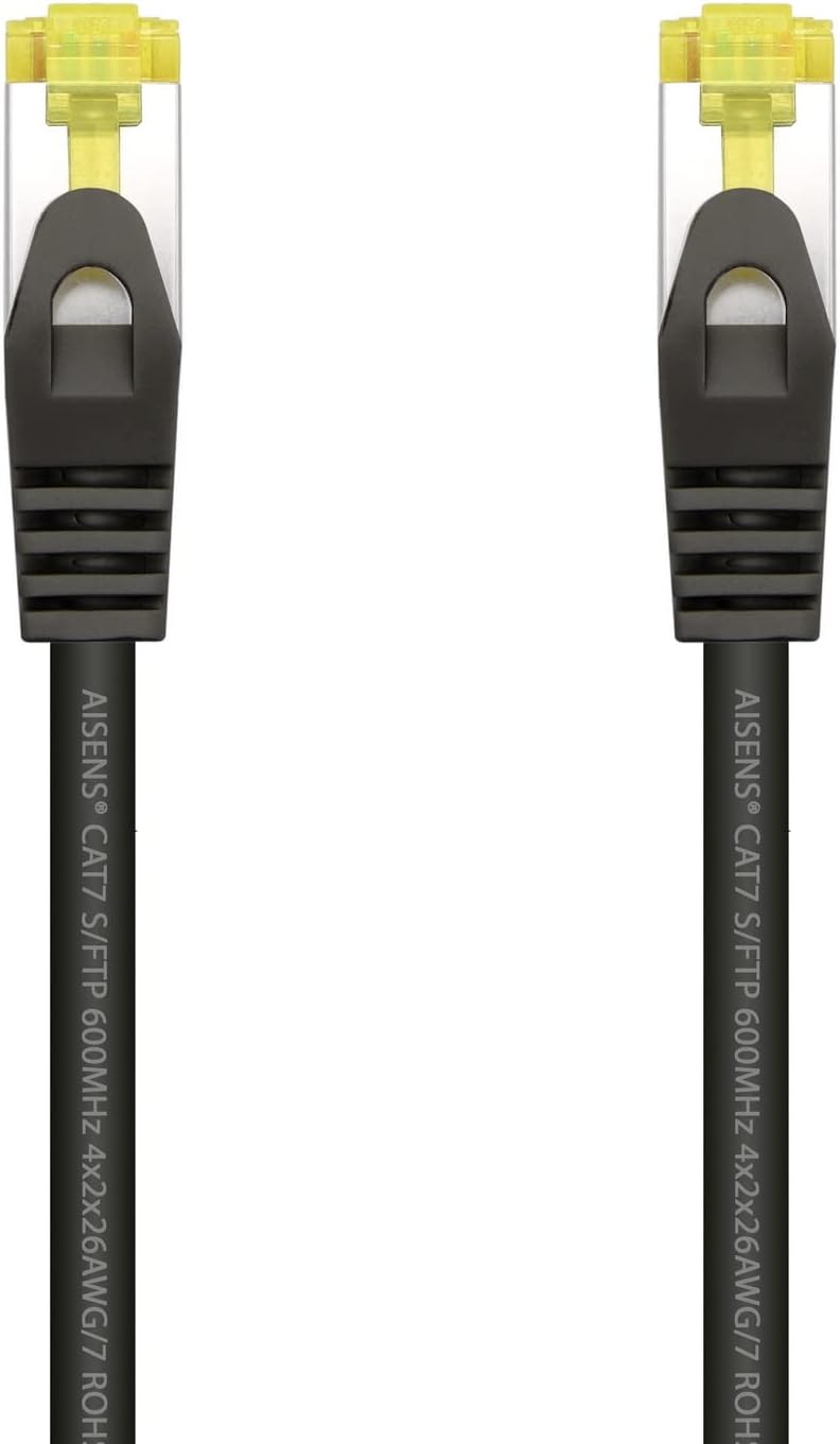 Cabo de Rede RJ45 SFTP Aisens A146-0485 Cat.7/ 50cm/ Preto