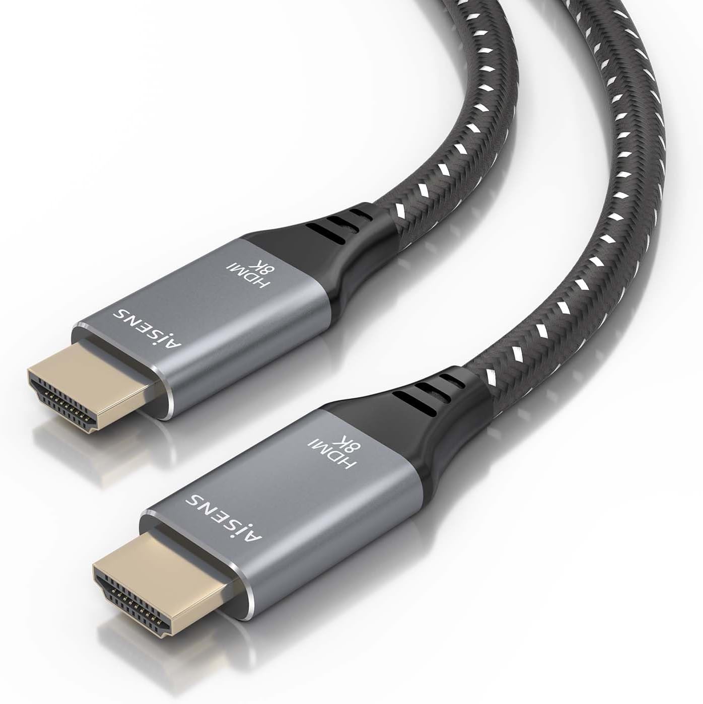 Cabo HDMI 2.1 8K Aisens A150-0876/ HDMI Macho - HDMI Macho/ 5m/ Cinzento e Preto - Imagem 3