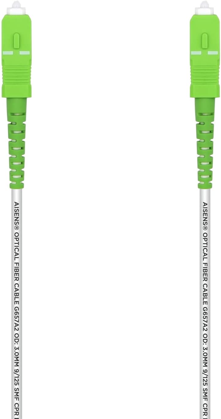 Cabo de Fibra Ótica G657A2 3.0 Aisens A152-0498/ LSZH/ 10m/ Branco