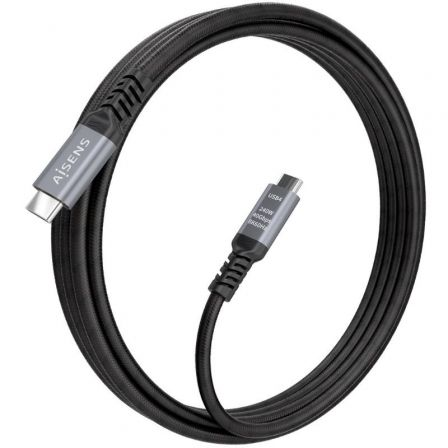 Cabo USB 4.0 Tipo-C Aisens A156-0996/ USB Tipo-C Macho - USB Tipo-C Macho/ Até 240W/ 40Gbps/ 2m/ Preto - Imagem 3