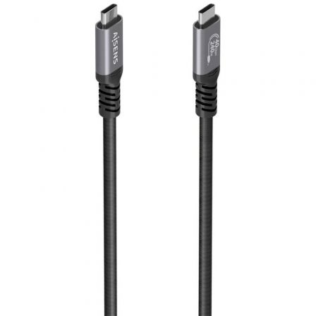 Cabo USB 4.0 Tipo-C Aisens A156-0996/ USB Tipo-C Macho - USB Tipo-C Macho/ Até 240W/ 40Gbps/ 2m/ Preto - Imagem 2