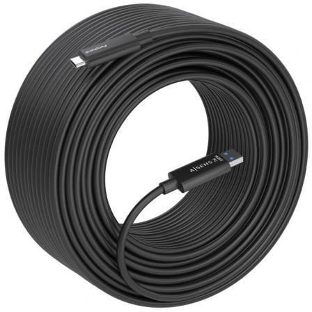 Cabo USB 3.2 Tipo-C AOC Aisens A157-0925/ USB Tipo-C Macho - USB Macho/ 10Gbps/ 15m/ Preto - Imagem 2