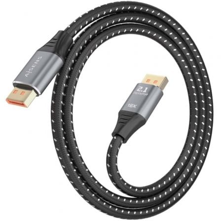 Cabo DisplayPort 2.1 16K Aisens A158-0901/ DisplayPort Macho - DisplayPort Macho/ 80Gbps/ 1m/ Preto - Imagem 2