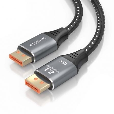 Cabo DisplayPort 2.1 16K Aisens A158-0902/ DisplayPort Macho - DisplayPort Macho/ 80Gbps/ 1.5m/ Preto - Imagem 3