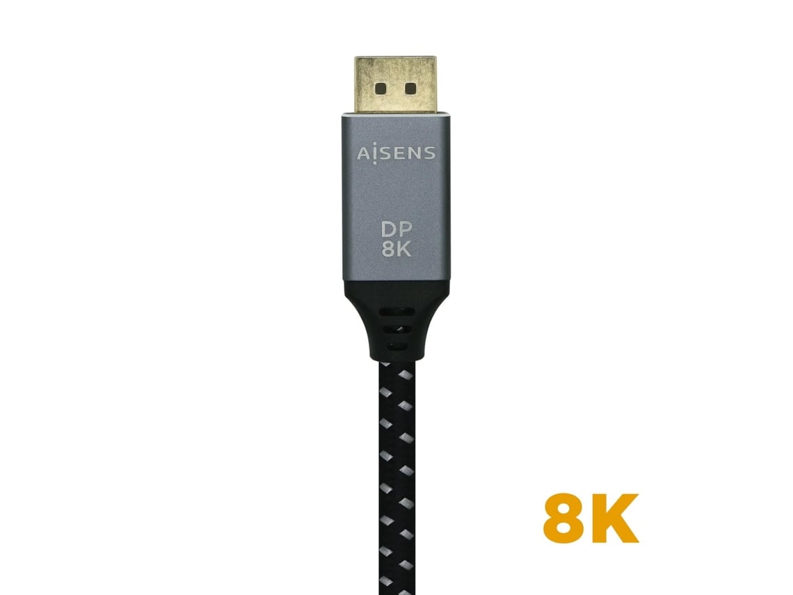 Cabo DisplayPort 1.4 8K Aisens A149-0434/ DisplayPort Macho - DisplayPort Macho/ 50cm/ Preto Cinzento - Imagem 3