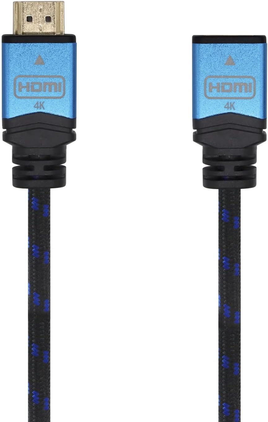 Cabo Extensor HDMI Aisens A120-0452/ HDMI Macho - HDMI Fêmea/ 1m/ Preto/ Azul - Imagem 2