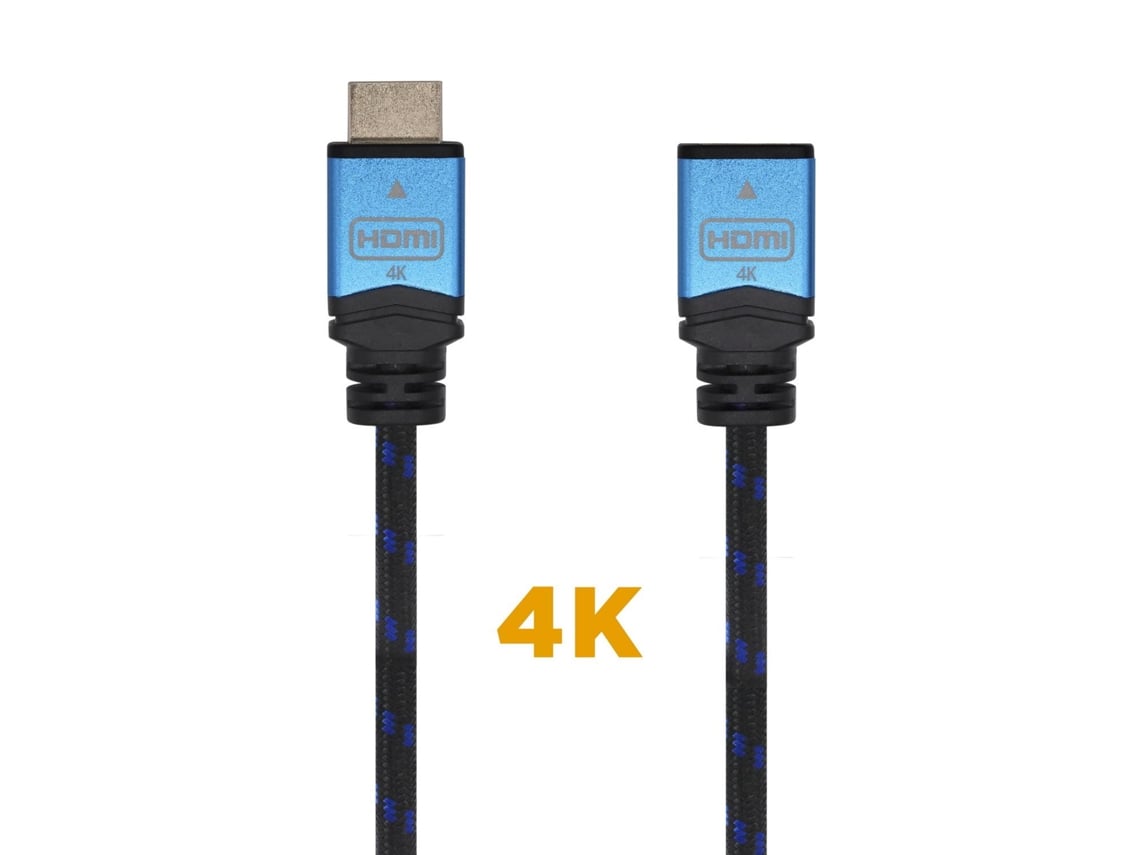 Cabo Extensor HDMI Aisens A120-0453/ HDMI Macho - HDMI Fêmea/ 2m/ Preto/ Azul - Imagem 4